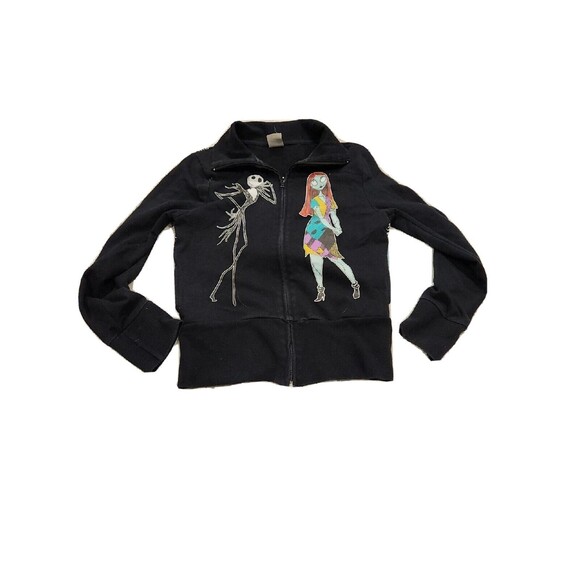 DISNEY NIGHTMARE BEFORE CHRISTMAS Womens‎ Long Sleeve Hoodie Large Zippered - Picture 1 of 9